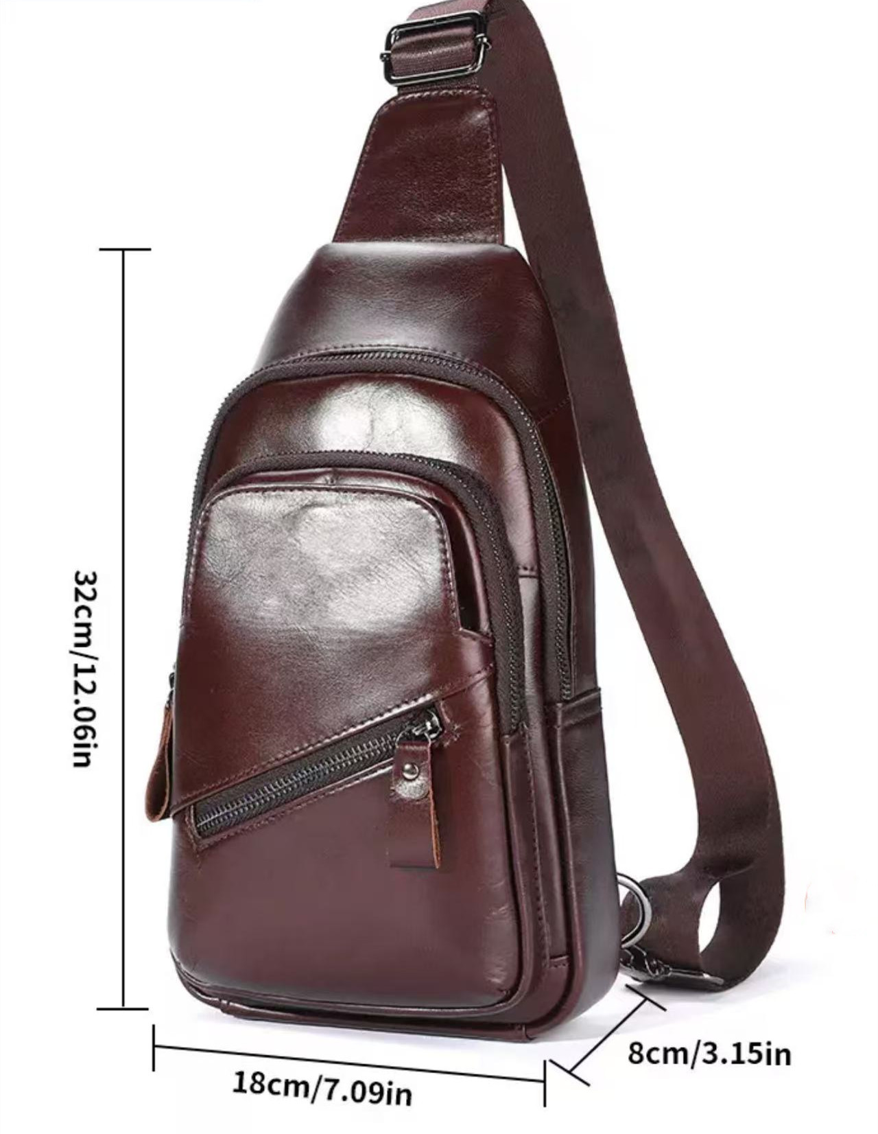 Men's Top-Grain Cowhide Chest  - Luxury Lifestyle Pack ulasan dan harga