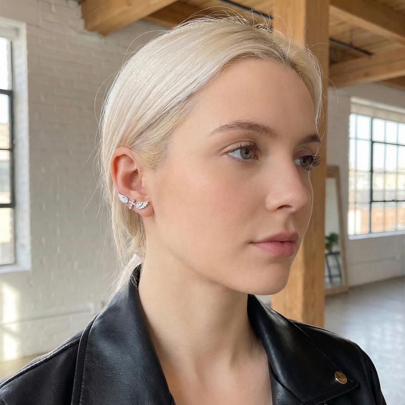 Angel Wings Cross Earrings Lux - Luxury Lifestyle Gifts ulasan dan harga