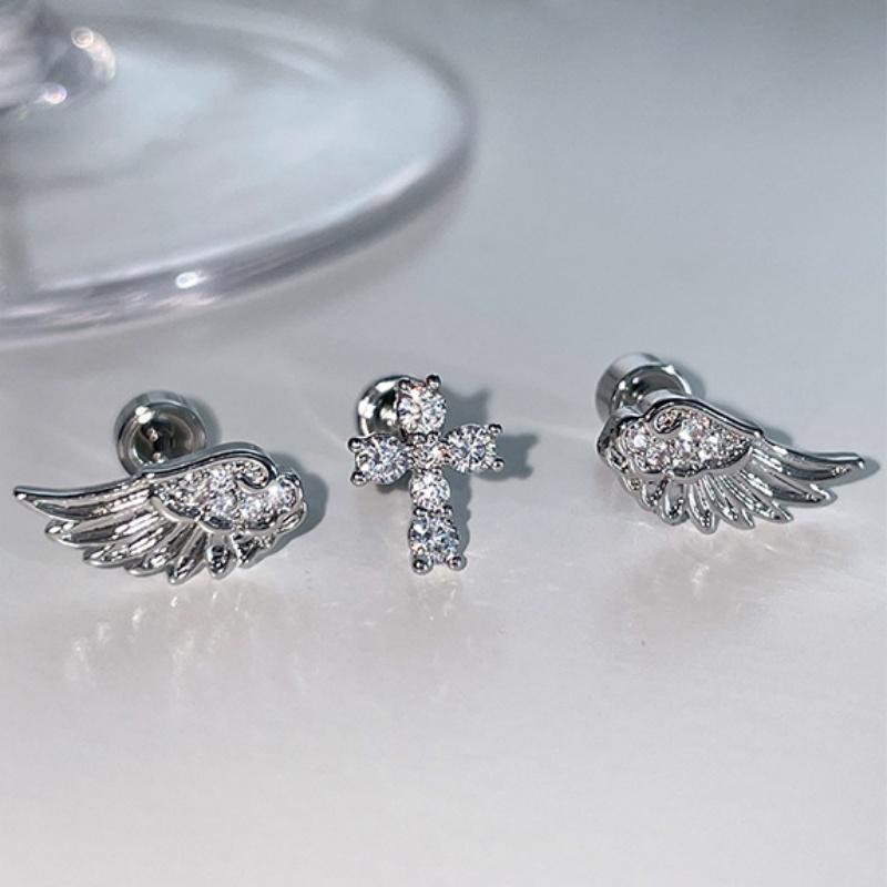 Angel Wings Cross Earrings Lux - Luxury Lifestyle Gifts ulasan dan harga