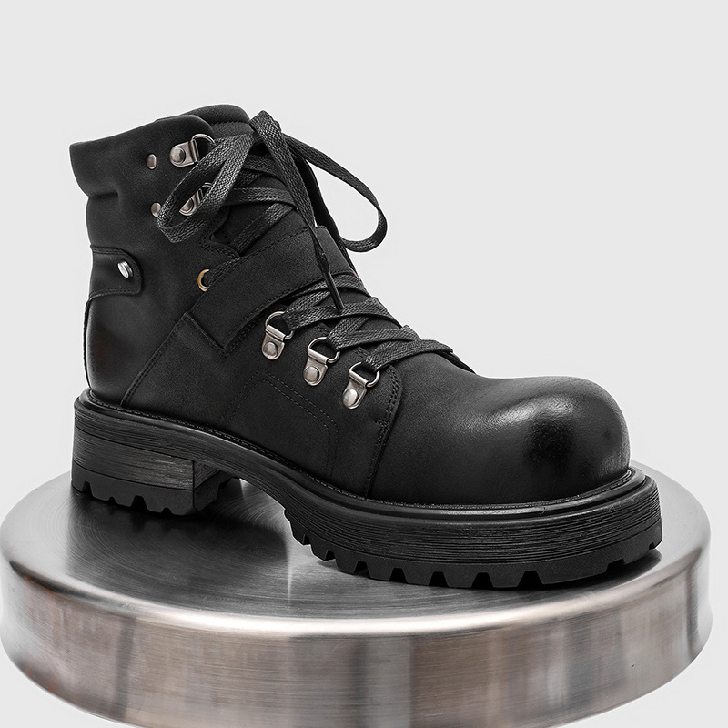 Brand Men Leather Boots Motorc - Luxury Lifestyle Products ulasan dan harga