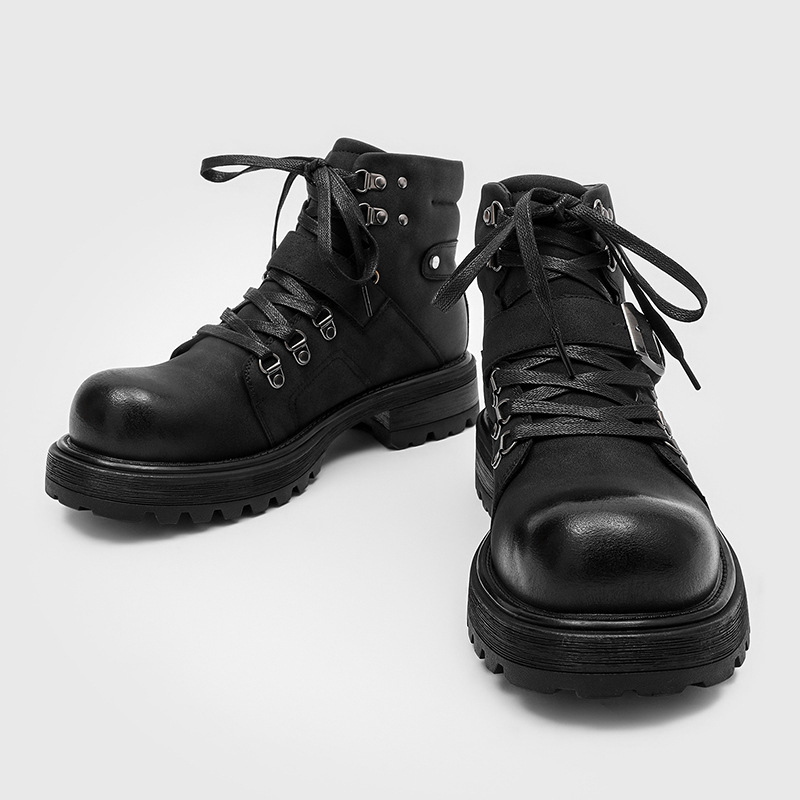 Brand Men Leather Boots Motorc - Luxury Lifestyle Products ulasan dan harga