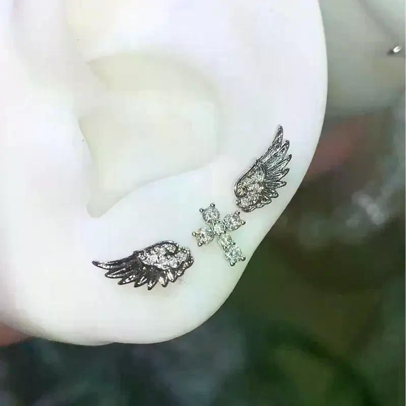Angel Wings Cross Earrings Lux - Luxury Lifestyle Gifts ulasan dan harga
